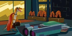 Ace Ferrara and the Dino Menace - космические корабли с динозаврами