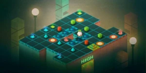 Решайте головоломки на крышах в красочной и симпатичной игре RoofBot