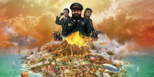 Первый скриншот интерфейса юмористического градостроительного симулятора Tropico для iPad