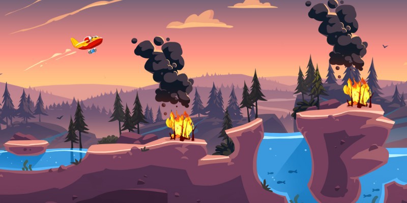 Little Chicken Game Company анонсировали веселую игру о тушении лесных пожаров Fire Flush