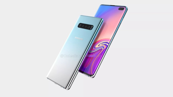 В сеть попали качественные рендеры Samsung Galaxy S10 Plus с 4 камерами и вырезом в дисплее