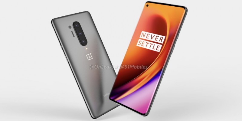 Первые рендеры OnePlus 8 Pro с фронтальной камерой в дисплее