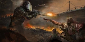 Мочим зомби с дробовика в Zombie Camp Apocalypse