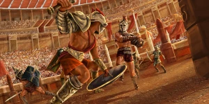 Gladiators in Position позволяет заработать на гладиаторских битвах