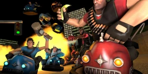 Персонажи из Team Fortress 2 гоняют в Kart Fortress