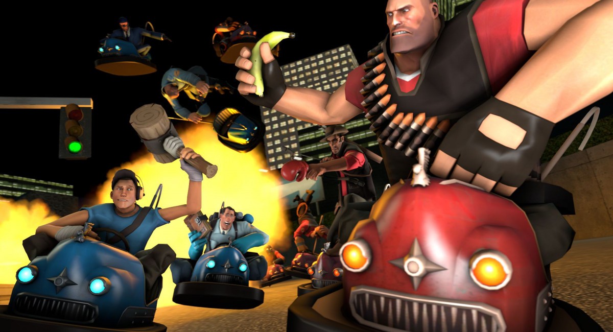 Персонажи из Team Fortress 2 гоняют в Kart Fortress