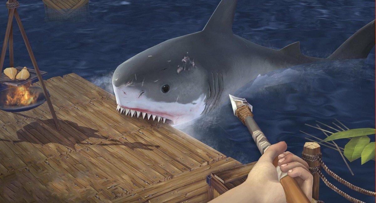 Игра Rise of Arks Raft Survival: Выживай в океане и отбивайся от акул