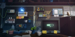 Соединение проводов и управление роботами в демо головоломки Linkito