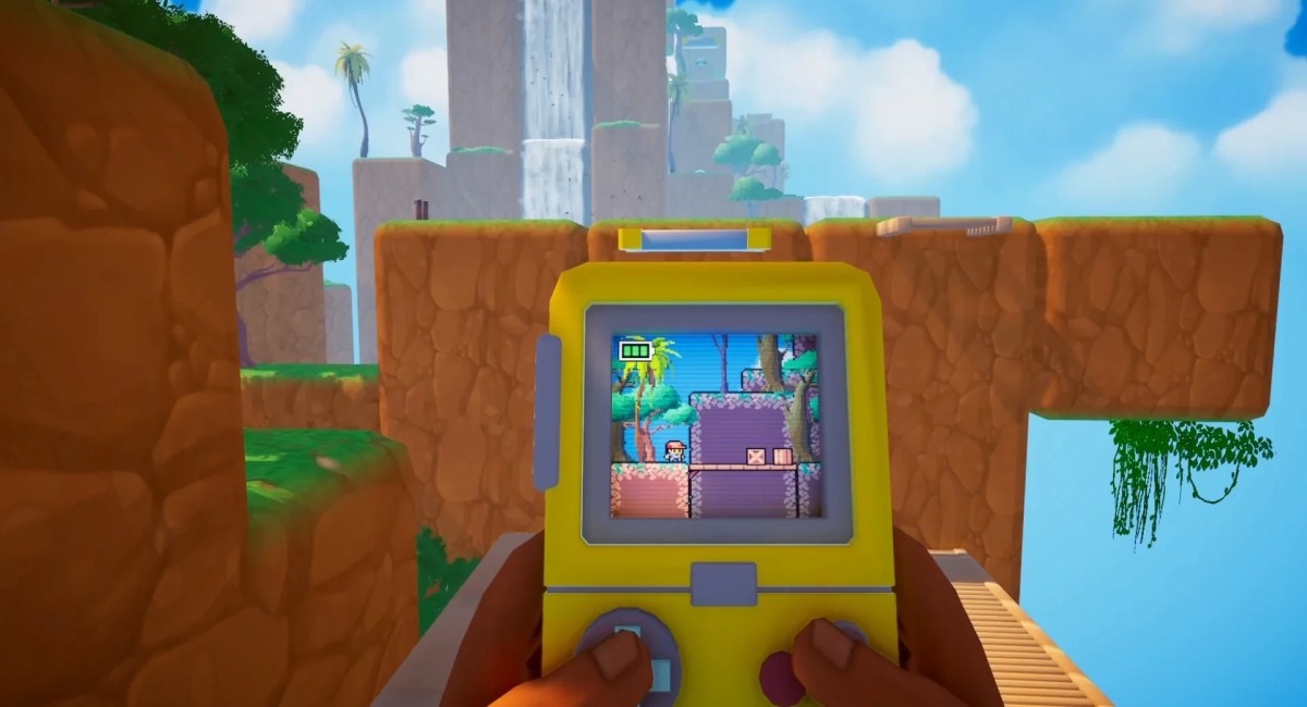 Screenbound это 3D-платформер про человека, который играет в 2D-платформер