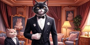 В игре MeowLand: Legend of Butler у кошек есть работа
