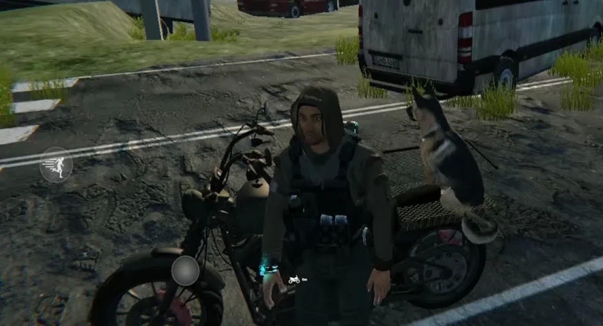 Симулятор выживания Unbroken: Survival позволяет кататься с овчаркой на мотоцикле
